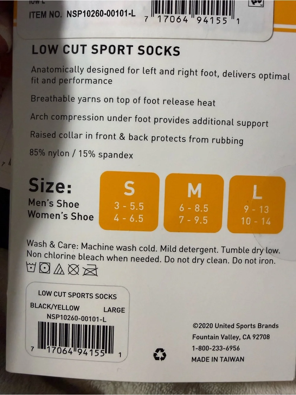 Nathan Nspire Low Cut Sport Socks - Gray with Lime Accent (Large) Lot of 3 pairs